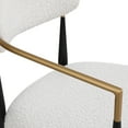 thumbnail image 4 of Barnes Modern Glam Beige, Black, & Gold Colored Cushioned Dining Chair, 4 of 6