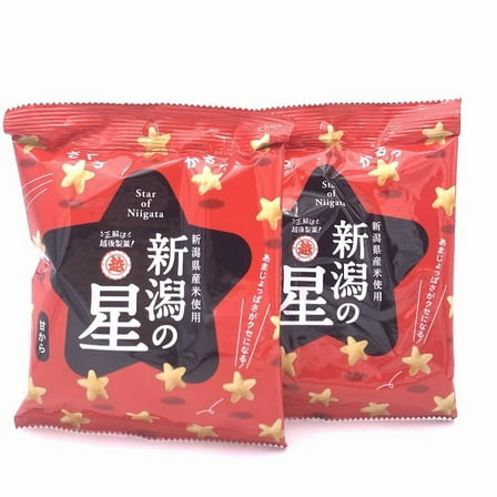 Echigoseika Star of Niigata Rice Sweets Amagara Sweet & Salty Sugar Soy Sauce Flavor 40g X2bags