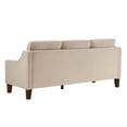 thumbnail image 3 of Modern 3 Seater Velvet Sofa, Upholstered Couch with Removable Cushions and Wood Legs for Living Room Office Apartment, 3 of 9