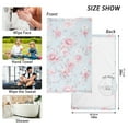 thumbnail image 3 of Pink Flowers Floral 2 PCs Cotton Hand Towels Absorbent Face Towel Soft Breathable Towel Set for Bathroom Kitchen Hotel Gym Decoration, 3 of 8