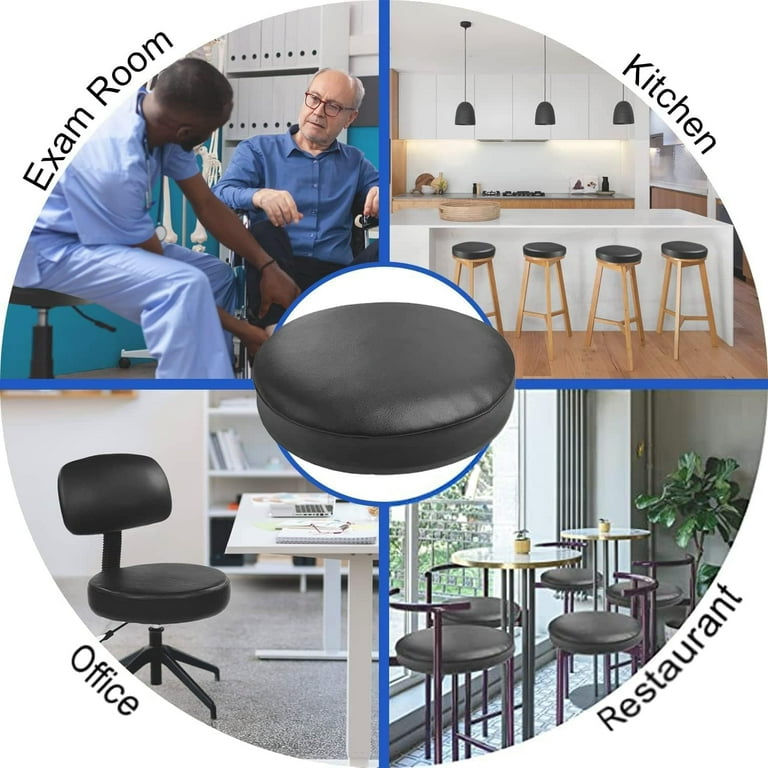 Bar Stool Replacement Cover Round DIY Staple On Heavy Duty Commercial Vinyl Restaurant Kitchen Office Exam Chair 18 inch Diameter Yellow Walmart