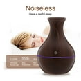 thumbnail image 3 of PureCasa Mini USB Desktop Humidifiers for Bedroom Office, 130ml Quiet Small Atomizing Spray Portable Humidifer, Vase Shaped Aroma Diffuser with LED Colorful Light, 1PC, Brown, 5.7"x4"x4", 3 of 5