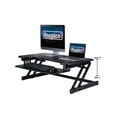 thumbnail image 1 of Rocelco 37.5" Deluxe Height Adjustable Standing Desk Converter - Quick Sit Stand Up Dual Monitor Riser - Gas Spring Assist Computer Workstation - Large Retractable Keyboard Tray   (Black), 1 of 7