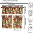 thumbnail image 5 of 70s Style Floral Valance Curtain Boho Colorful Abstract Daisy Flowers Smile Face Hippie Retro Rod Pocket Valance Short Curtains for Kitchen Living Room Bedroom Decor 54x18 Inch + 27x36 Inch X 2, 5 of 5