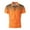 Orange, variant on FUZHIQ Men's Polo Shirts Short Sleeve Gradient Dot Print Casual Golf Polo Breathable Quick Dry Athletic Sports Daily Wear Fashion Collared Shirt,S