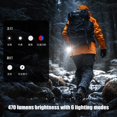 thumbnail image 6 of Book Lights Rechargeable LED Work Light, Portable Magnetic Flashlight with COB Technology, 5 Lighting Modes, Waterproof for Outdoor A One Size, 6 of 9