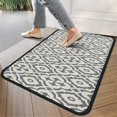 thumbnail image 4 of Boho Gray and Beige Floral Ethnic Pattern Door Rugs,Washable Non Slip Door Mats Indoor,Decorative Door Mats,Entry Mat Indoor for Entrance,Bedroom,Kitchen,Bathroom,30"x17", 4 of 6