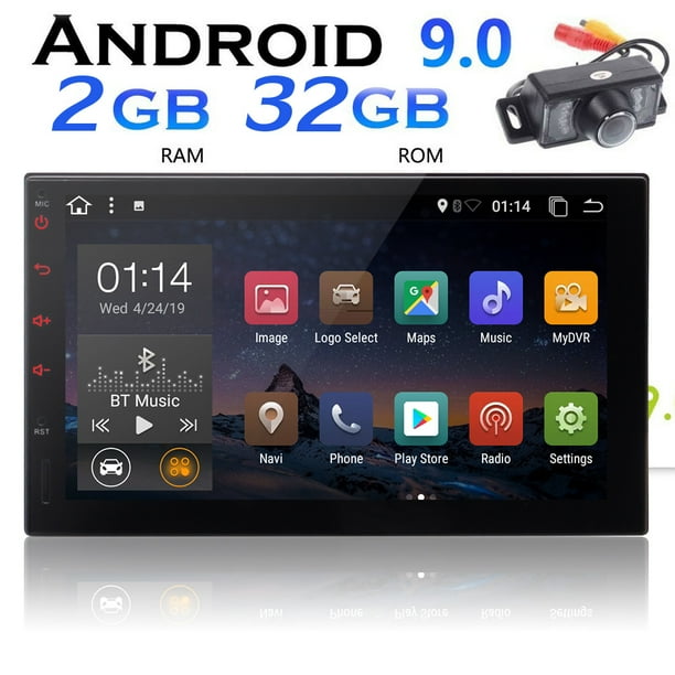 7 inch android car stereo android 10 0 2 din head unit with camera 2gb ram 32gb rom double din gps navigation lcd touchscreen car radio with bluetooth