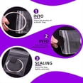 thumbnail image 4 of Bolsa de Joyería de PVC Transparente de 190 Piezas, 5 Tamaños, Bolsa de Plástico Autosellada con Cremallera y Tiras de Papel Antideslustre, Kit Surtido, 4 of 5
