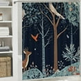 thumbnail image 6 of BCIIG Deer Birds Shower Curtain Set 100% Polyester Waterproof Fabric with Hooks, HD Print, 72 x 72 Inches 36"x72, 6 of 7