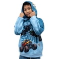 thumbnail image 3 of Monster Jam Little Boys' Sublimated Fleece Hooded Sweatshirt Icy Slate Blue, 3 of 8