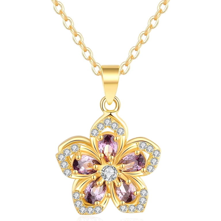 Rapunzel Necklace - Tangled Princess Cosplay Jewelry Gold Necklace With Zirconia, Gift Box Included