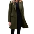 thumbnail image 2 of Azrian Coats for Womens,Plus Size Winter Suit Tops,Women's Fashion Warm Mid Length Solid Color Long Sleeved Suit Jacket, 2 of 8