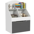thumbnail image 1 of Qaba 3 Tier Kids Bookshelf with Drawer, 2 Storage Compartment, White, 1 of 10