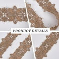 thumbnail image 5 of 1 3/4 Inch Crochet Lace Trim Brown Embroidery Vintage Hollow Flower Polyester Lace Edge Applique Trimming Gold Venice Floral Lace Fabric Ribbons for Sewing Making Craft Bridal Dresses Supply, 5 of 6