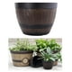 thumbnail image 3 of Maceta de barril de resina para interior y exterior, maceta grande para flores, adorno de jardín 113 pulgadas, 3 of 9
