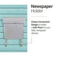 thumbnail image 5 of NACH Euro Series Modern Mailbox With Newspaper Holder, Decorative Mail Holder, Wall Mount Mailboxes for Outside, Rust Resistant Galvanized Metal Mailbox, 12" x 11" x 4.5", Gray, MB-44797, 5 of 5