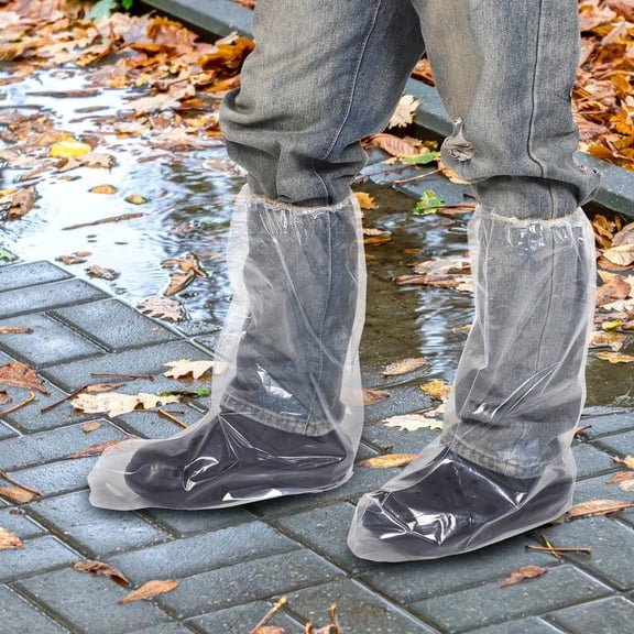 Hemoton 10 Pairs Disposable Rain Shoe Covers Waterproof Boot Cover for Outdoor Activities Rain Boot Covers Disposable Boot Covers