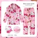 thumbnail image 3 of Sanrios My Melody Hello Kittys Cinnamoroll, conjunto de pijama con solapa estampado bonito para niños, cárdigan Kawaii, pantalones de manga larga, ropa para el hogar, 3 of 5