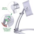 thumbnail image 2 of 2-in-1 Kitchen Tablet Stand Wall Desk Mount Tablet Stand Fit For Tablet Smartphone Holders white, 2 of 4