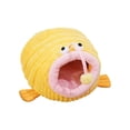 thumbnail image 2 of Sahpxhe Cat Bed, Angler Fish Shaped Warm Winter Plush Cave Pet Bed With Hanging Pom pom Toy For Indoor Cats And Small Dogs, 2 of 6