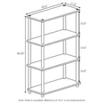 thumbnail image 4 of Furinno Multipurpose 23.6 W x 11.4 D x 43.25 H 4-Shelf Freestanding Shelves, Americano and Black, 4 of 11
