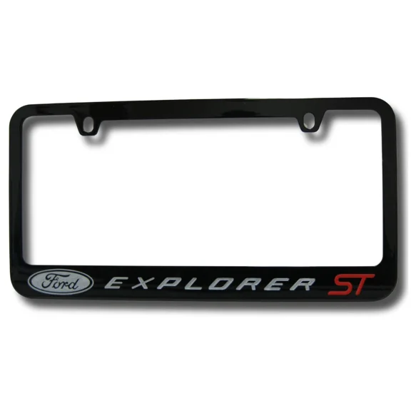 Ford Explorer ST Engraved Logo Black License Plate Frame Official Licensed
