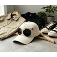 thumbnail image 4 of Men's Korean-Style Pilot Baseball Cap, Pilot Hat with Built-in Glasses, Streetwear Adjustable Sun Hat for Spring Summer Outdoor Wear Beige, 4 of 5