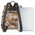 thumbnail image 3 of Logiee Colorful Seashells Print Backpack Purse for Women,Fashion Leather Backpack Purse,Women's Leather Backpack for Work College Travel, 3 of 4