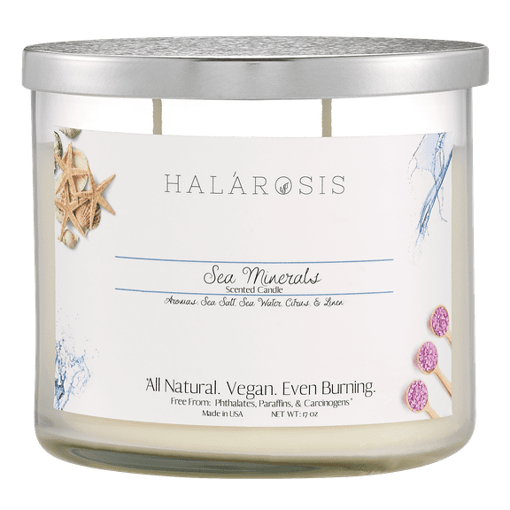 Halarosis, 17 oz, Soy Candle, Sea Minerals, Container Candle