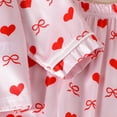 thumbnail image 5 of Rhoudy Girls Clothing 5-6 Years Baby And Heart Flowers Long Sleeve Top + Pantsuit Valentine'S Day Sleepwear Classic Outfits Pink, 5 of 8