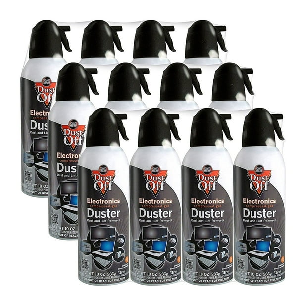 DustOff Disposable Compressed Gas Duster, 10 oz Cans 12 Packs