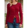 thumbnail image 4 of Arach&Cloz Women's Wool Blend Button Up Business Casual Cardigan Tops Outfits 2026, 4 of 7