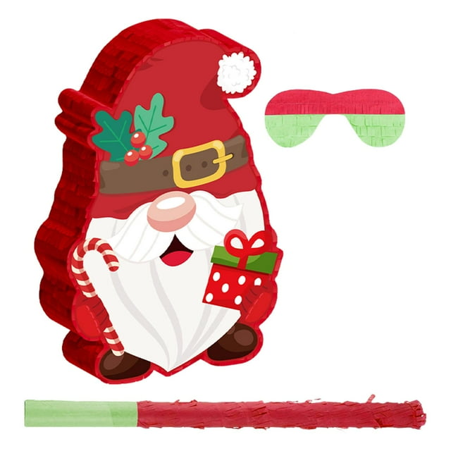 Piñata navideña de Papá Noel, decoración para fiestas de cumpleaños infantiles, artículos para fiestas, regalos rojos decorativos, artículos para desp