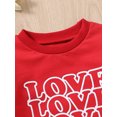 thumbnail image 4 of Bagilaanoe Newborn Baby Girl Boy Valentine's Day Rompers Letters Print Long Sleeve Bodysuits 3M 6M 12M 18M 24M Infant Casual One Piece Short Jumpsuit, 4 of 8