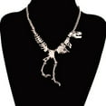 thumbnail image 2 of Latrodar Europe And America Exaggerate The Same Style Of Dinosaur Skeleton Necklace Silver, 2 of 5