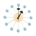 thumbnail image 3 of Elodie Round Ball Wall Clock Quiet Mid Century for Living Room Kitchen Decor Clocks Light Blue Ball, 3 of 8
