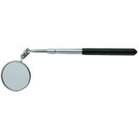 GENERAL 557 Inspection Mirror, Round Mirror, 2-1/4 in Dia Mirror, Glass Mirror, 15 in OAL