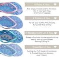 thumbnail image 2 of TravelNut 4 Pack Cute Pool Beach Waterproof Rubber Flip-Flops Sandals for Teen Girls Women Yoga Size 7, 2 of 8