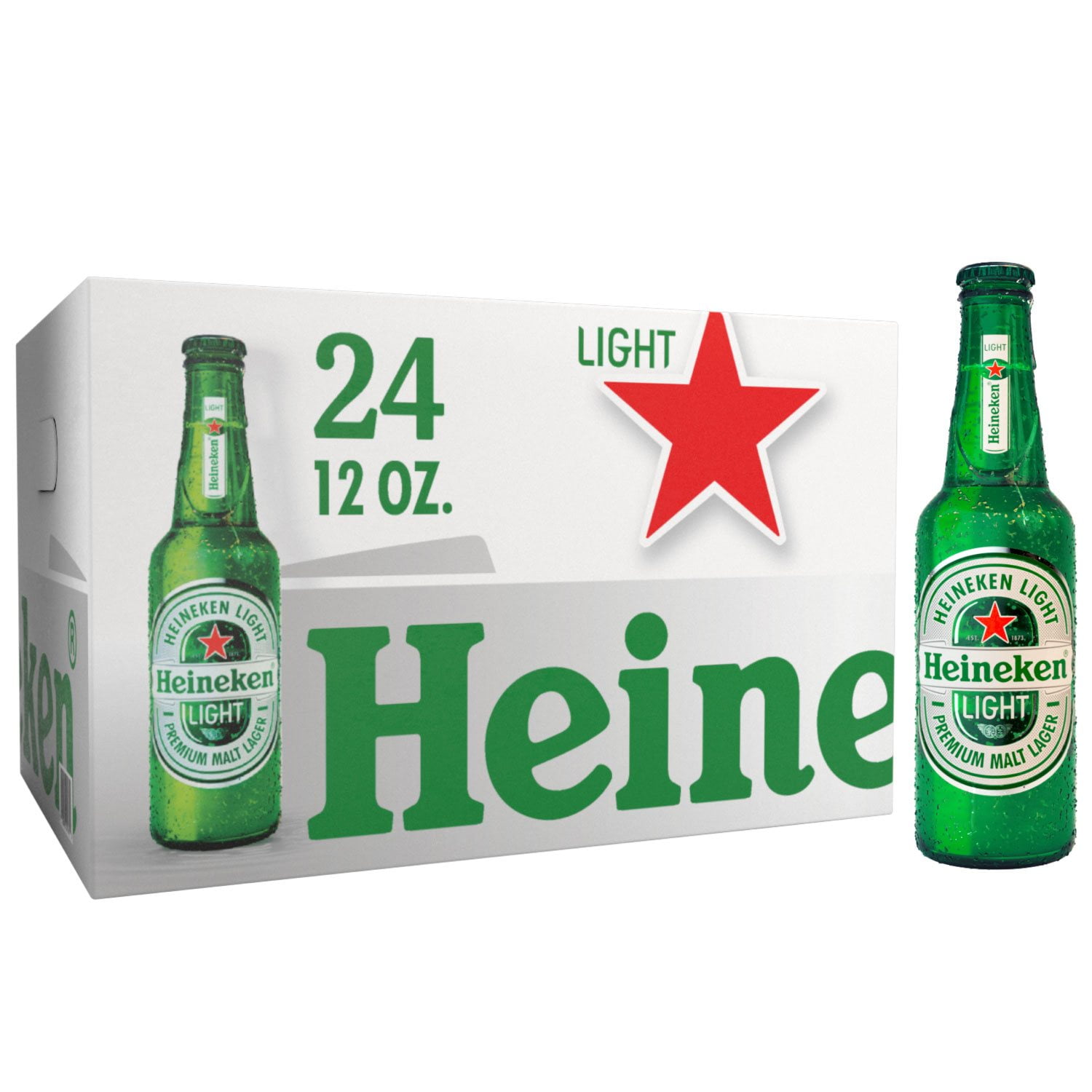 Heineken Light Lager Beer, 12 fl. oz. bottle, 24 pk