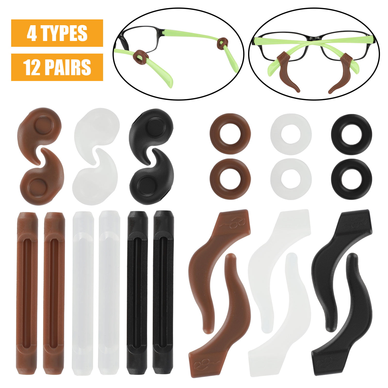 34PCS Eyeglasses Retainers Silicone Glasses Temple Holders Anti-Slip Protectors Comfort Eyewear Spectacle Stay Put Glasses Stoppers Ear Grip Hooks… Eyeglasses Retainers-34PCS