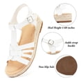thumbnail image 3 of Ataiwee Women's Platform Wedge Heel Sandals - Open-Toe Ankle Strap with Adjustable Buckle Closure, lightweight Rubber Sole, Comfortable Insole, Casual Summer Strappy Sandals., 3 of 6