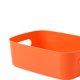 thumbnail image 5 of Caja de almacenamiento de escritorio, contenedor con asa, contenedor de almacenamiento, organizador de cosméticos apilable, cesta de almacenamiento de Naranja, 5 of 6