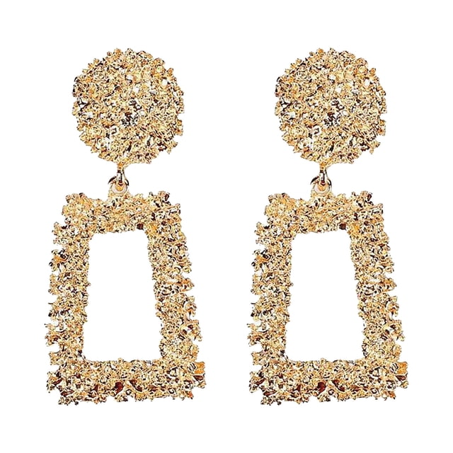 Pendientes de aleación trapezoidal geométrica hueca a la moda para mujer Wmkox8yi sjalhkljlk4207