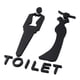 thumbnail image 3 of Letrero para puerta de baño, letrero para WC, letrero para baño, decoración para baño masculino y femenino, placa decorativa para baño. universal m, 3 of 9