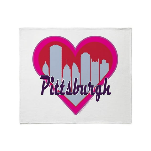 CafePress - Pittsburgh Skyline Heart Throw Blanket - Soft Fleece Throw Blanket, 50"x60" for All Ages