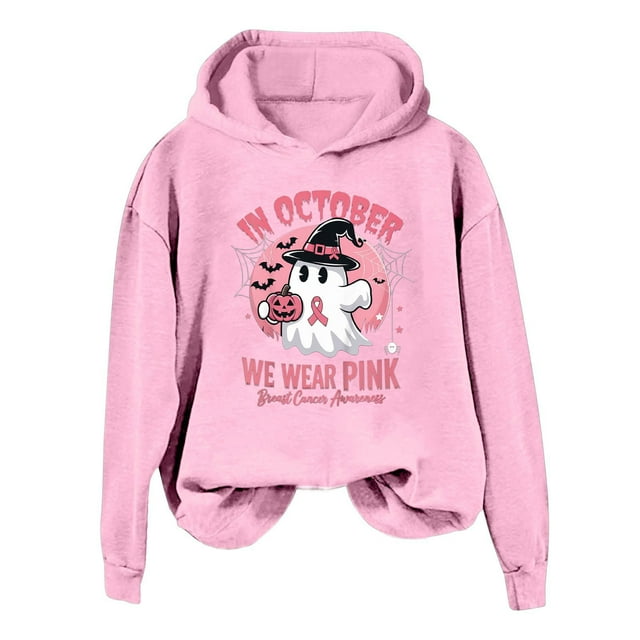 WEAIXIMIUNG Mama Sweatshirt Plus Size 5Xl Cancer Shirts Women In October We Wear Hood Sweatshirt
