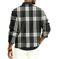 thumbnail image 4 of Men's Plaid Print Round Neck Long Sleeve Ribbed Knit Pullover, Sweater for Fall Winter, Casual Style and Holiday Season,Black,L, 4 of 6