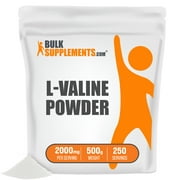 BulkSupplements.com L-Valine Powder, 2000mg - Vegan BCAA Powder (500 Grams)