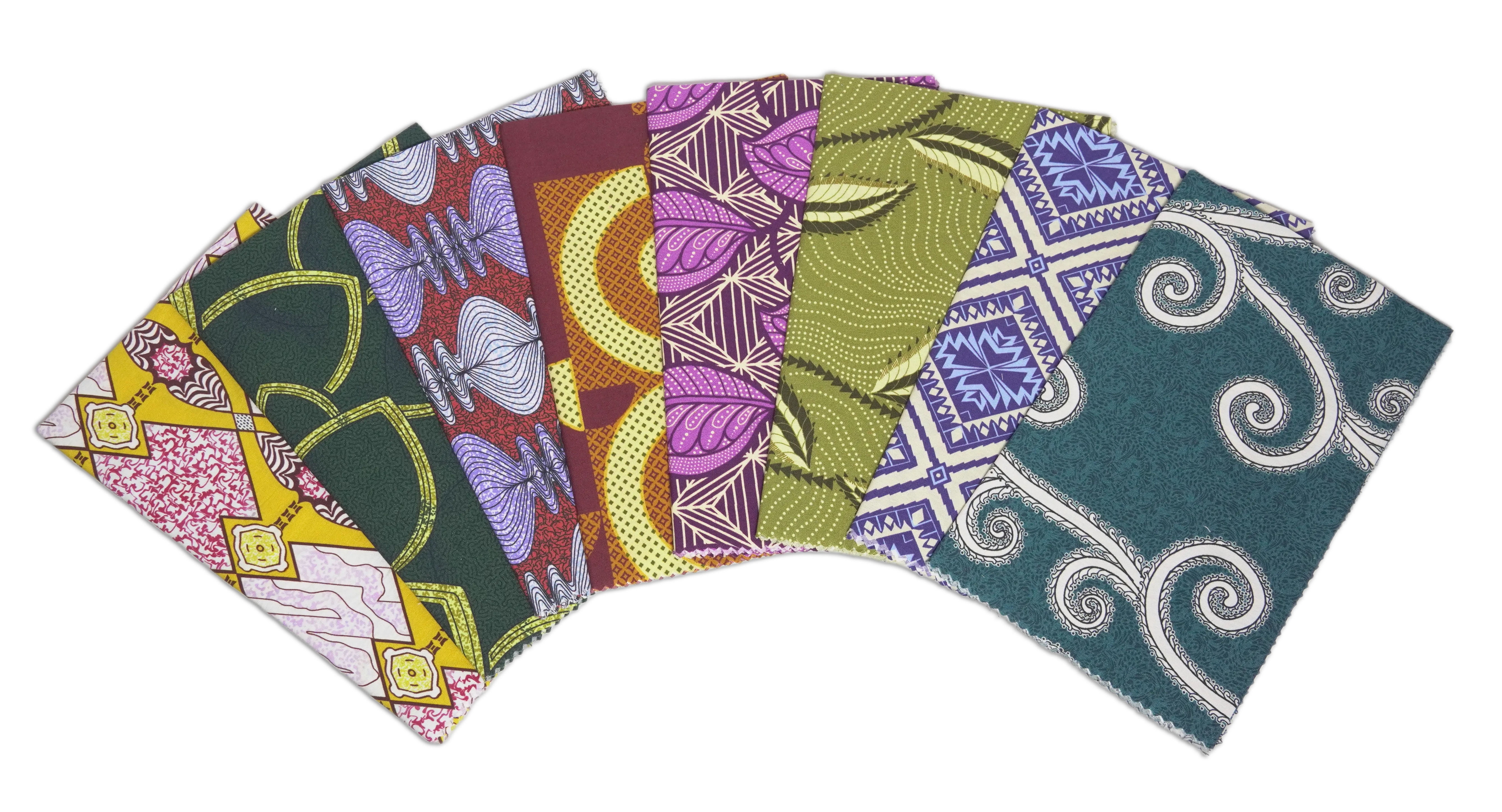 Soimoi 8 Pc Fat Quarter Bundle- African Floral Print 18"x 22" DIY Patchwork- 100% Cotton Pre-Cut Quilting Fabric Multicolor